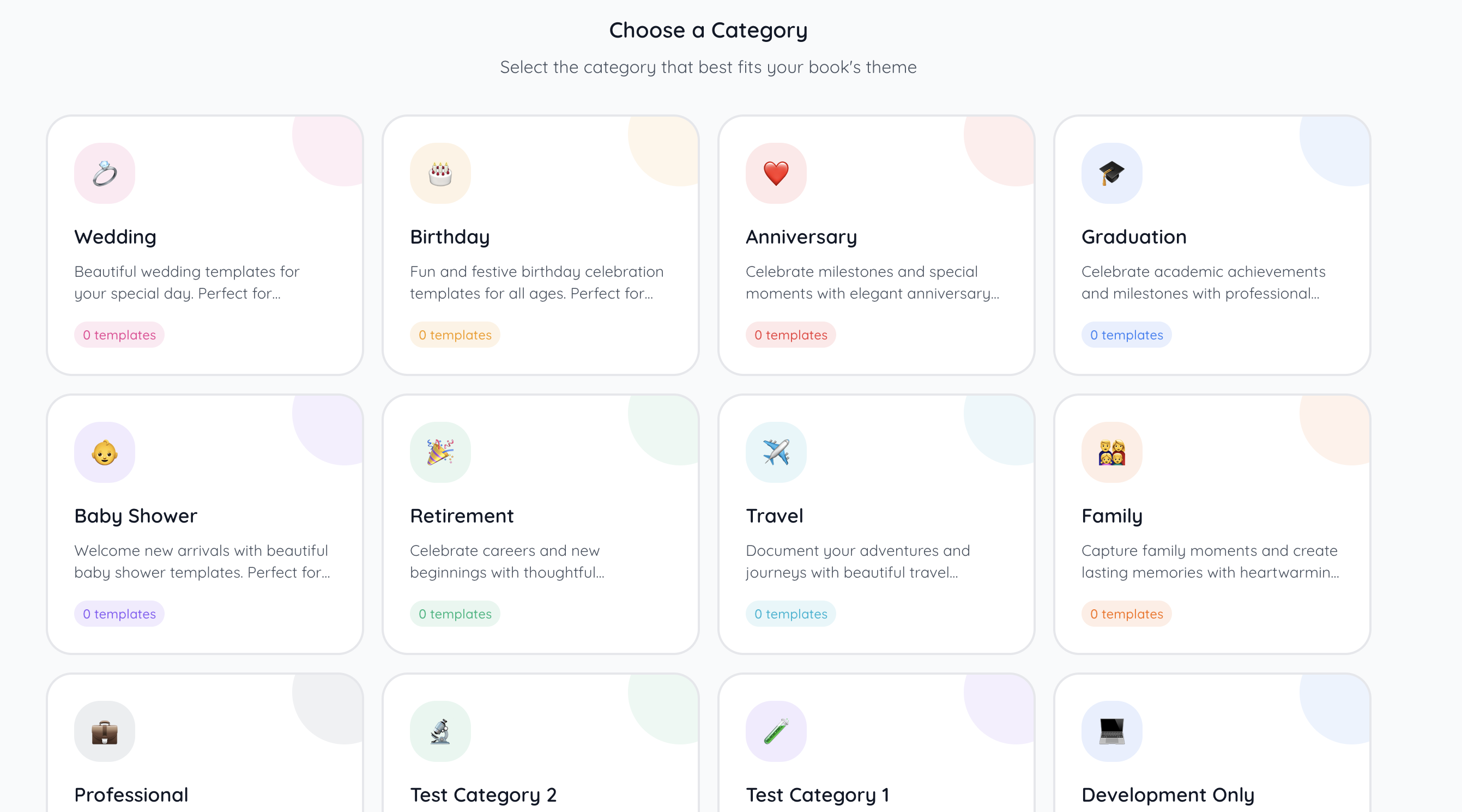 Book categories